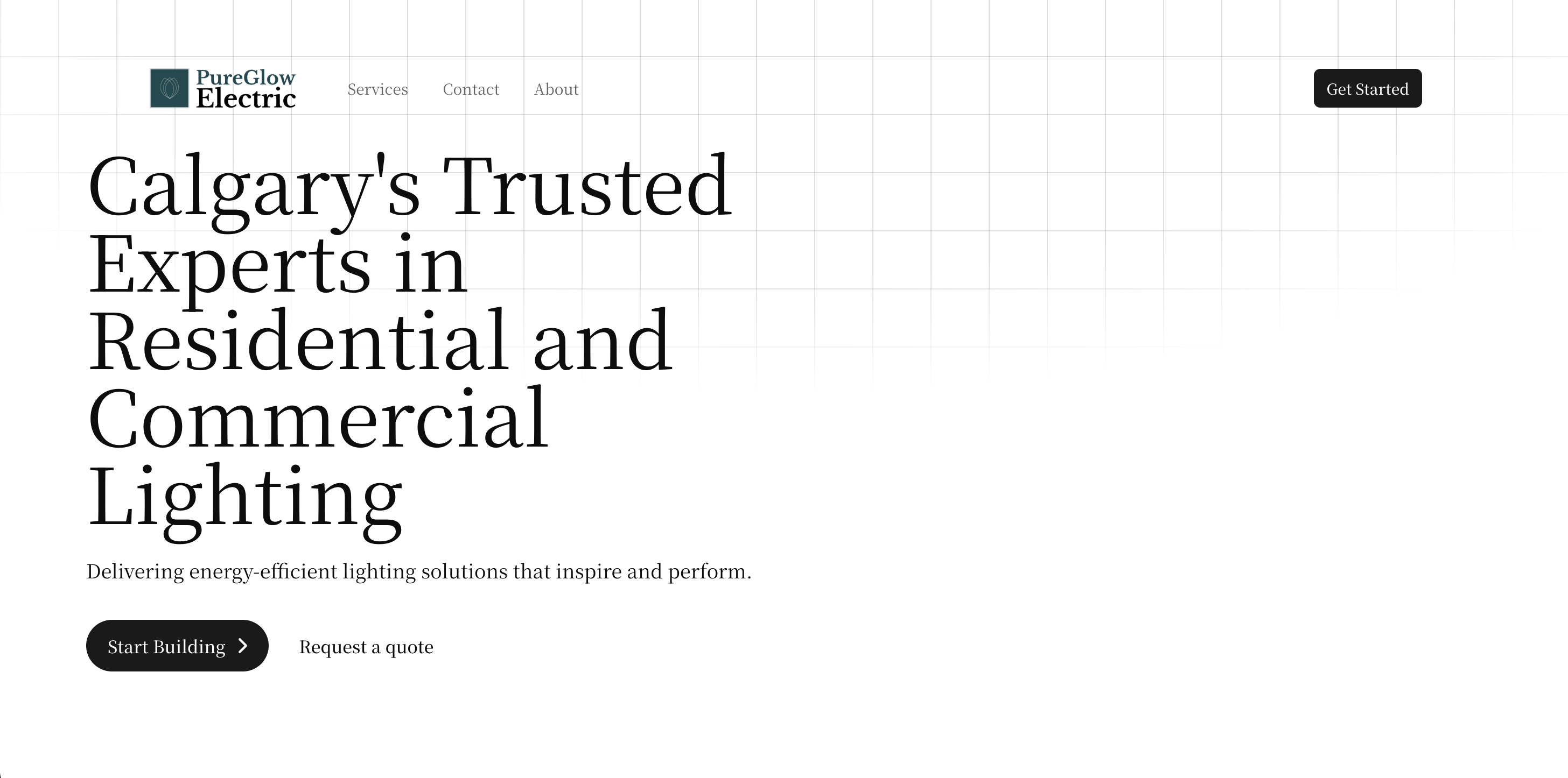 Pure Glow Electric homepage